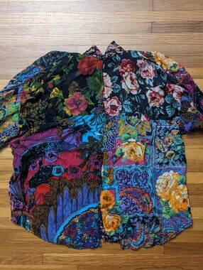 Eric Michaels Gauzy Colorful Button Up!